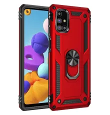 Samsung Galaxy M51 Kılıf Sofya Yüzüklü Silikon Kapak - Kırmızı