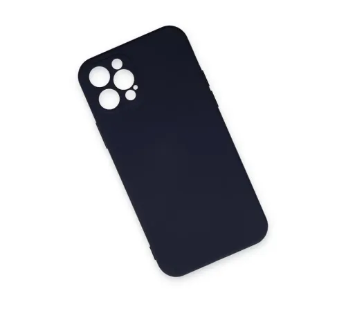 Apple iPhone 12 Pro Max Kılıf Nano içi Kadife Silikon - Lacivert