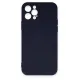 Apple iPhone 12 Pro Max Kılıf Nano içi Kadife Silikon - Lacivert