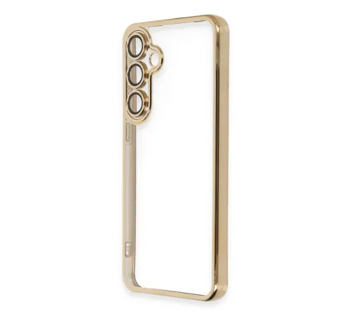 Samsung Galaxy S24 FE Kılıf Lensli Silikon - Gold