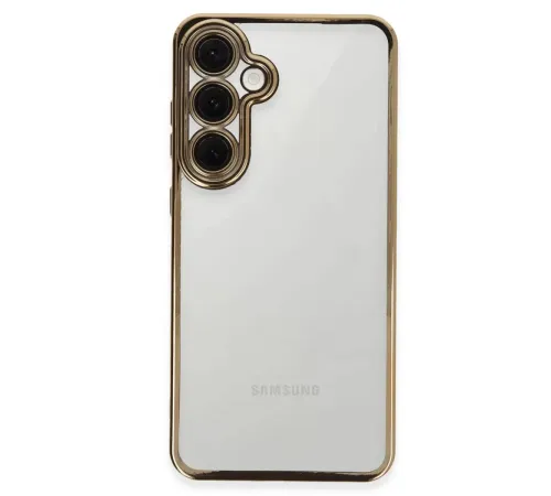 Samsung Galaxy S24 FE Kılıf Lensli Silikon - Gold