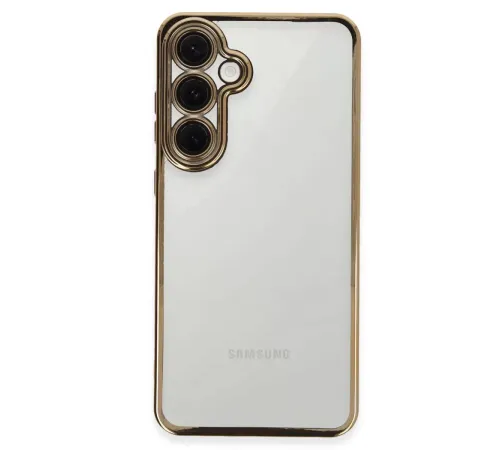 Samsung Galaxy S24 FE Kılıf Lensli Silikon - Gold