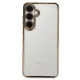 Samsung Galaxy S24 FE Kılıf Lensli Silikon - Gold