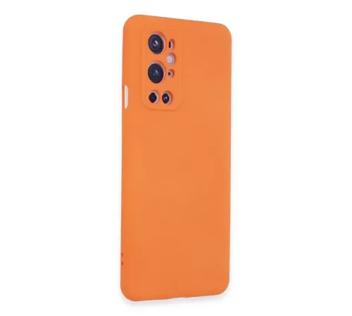 One Plus 9 Pro Kılıf Nano içi Kadife Silikon - Turuncu