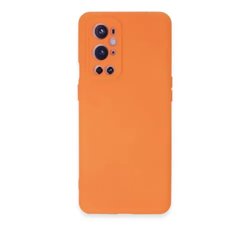 One Plus 9 Pro Kılıf Nano içi Kadife Silikon - Turuncu