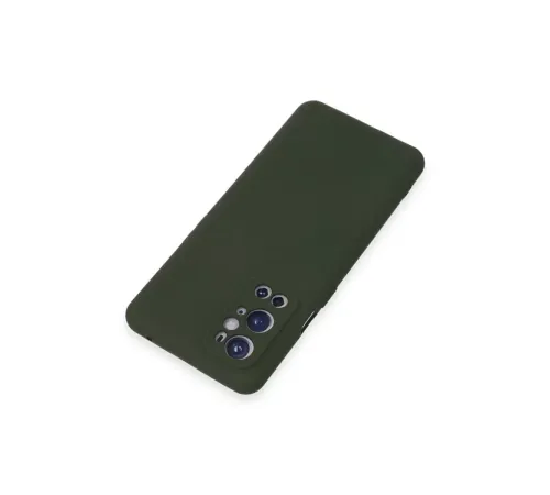 One Plus 9 Pro Kılıf Nano içi Kadife Silikon - Koyu Yeşil