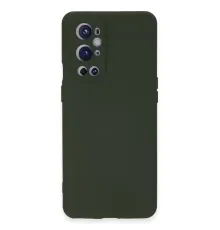One Plus 9 Pro Kılıf Nano içi Kadife Silikon - Koyu Yeşil