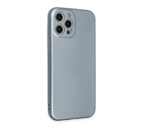 Apple iPhone 12 Pro Max Kılıf Nano içi Kadife Silikon - Sky Blue