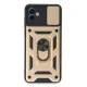Samsung Galaxy A04E Kılıf Pars Lens Yüzüklü Silikon - Gold