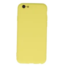 Apple iPhone 6 Plus Kılıf Nano içi Kadife Silikon - Sarı
