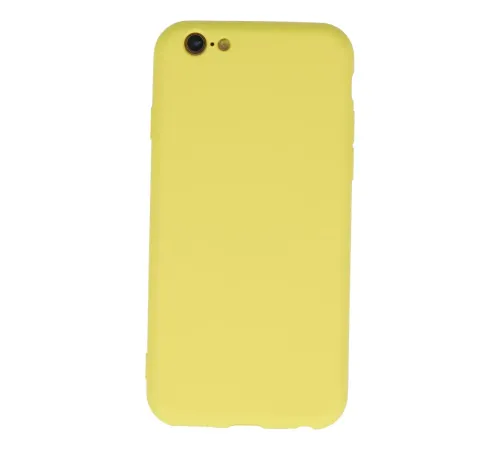 Apple iPhone 6 Plus Kılıf Nano içi Kadife Silikon - Sarı