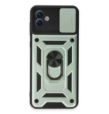 Samsung Galaxy A04E Kılıf Pars Lens Yüzüklü Silikon - Yeşil