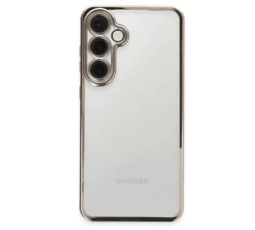 Samsung Galaxy S24 FE Kılıf Lensli Silikon - Titanyum Gri