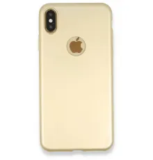 Apple iPhone XS Max Kılıf First Silikon - Gold