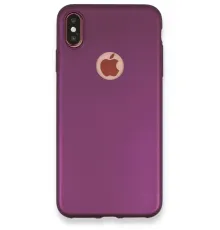 Apple iPhone XS Max Kılıf First Silikon - Mürdüm