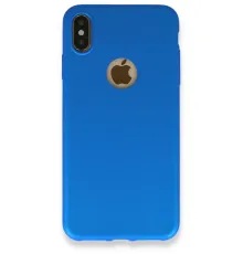 Apple iPhone XS Max Kılıf First Silikon - Mavi