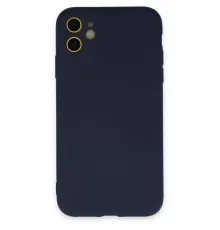 Apple iPhone 11 Kılıf Nano içi Kadife Silikon - Lacivert
