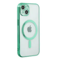 Apple iPhone 14 Plus Kılıf Magneticsafe Lazer Silikon - Haki Yeşil