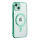 Apple iPhone 14 Plus Kılıf Magneticsafe Lazer Silikon - Haki Yeşil
