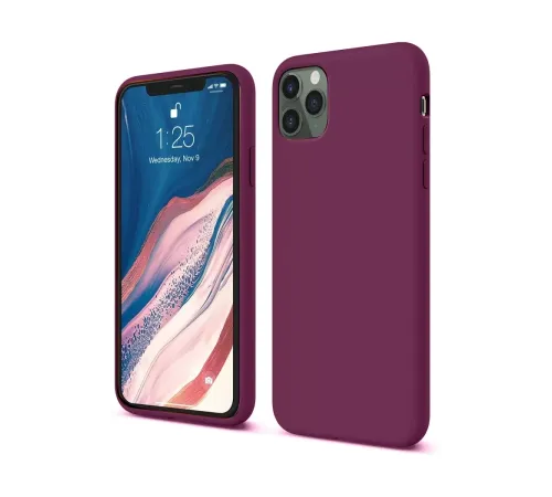 Apple iPhone 11 Pro Kılıf First Silikon - Mürdüm