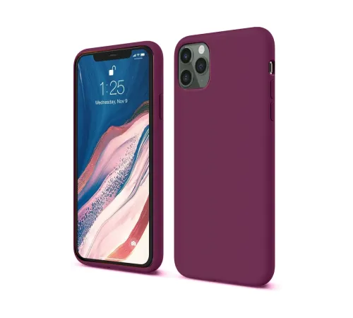Apple iPhone 11 Pro Kılıf First Silikon - Mürdüm