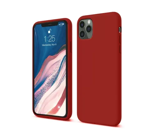 Apple iPhone 11 Pro Kılıf First Silikon - Bordo