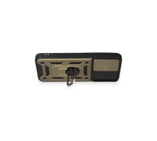 Samsung Galaxy A54 5G Kılıf Pars Lens Yüzüklü Silikon - Gold