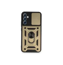 Samsung Galaxy A54 5G Kılıf Pars Lens Yüzüklü Silikon - Gold