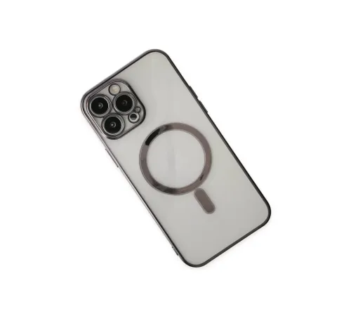 Apple iPhone 14 Pro Kılıf Magneticsafe Lazer Silikon - Siyah