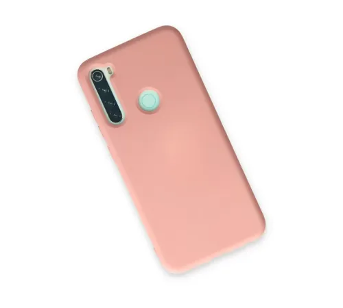 Xiaomi Redmi Note 8 Kılıf Nano içi Kadife Silikon - Pudra