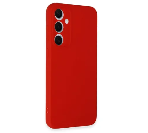 Samsung Galaxy S24 FE Kılıf Nano içi Kadife Silikon - Kırmızı
