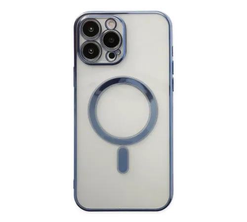 Apple iPhone 14 Pro Kılıf Magneticsafe Lazer Silikon - Sierra Blue