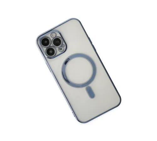 Apple iPhone 14 Pro Kılıf Magneticsafe Lazer Silikon - Sierra Blue