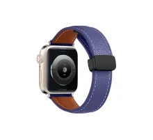 Apple Watch 38mm KR414 Daks Deri Kordon - Lacivert