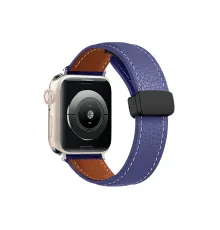 Apple Watch 42mm KR414 Daks Deri Kordon - Lacivert