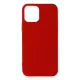 Apple iPhone 12 Mini Kılıf First Silikon - Koyu Kırmızı