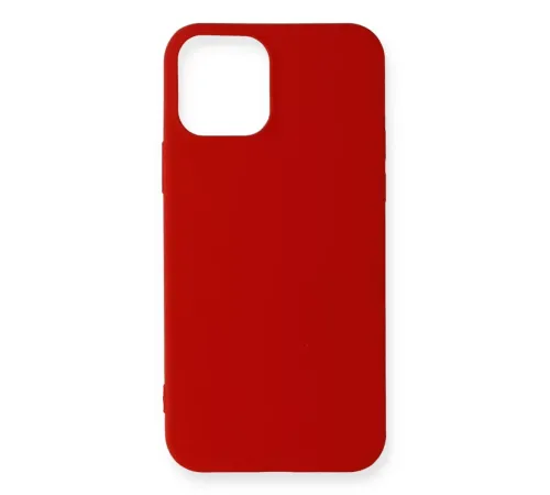 Apple iPhone 12 Mini Kılıf First Silikon - Koyu Kırmızı