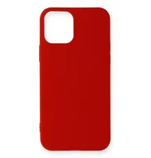Apple iPhone 12 Mini Kılıf First Silikon - Koyu Kırmızı