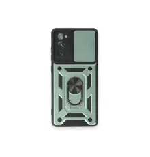 Samsung Galaxy S20 FE Kılıf Pars Lens Yüzüklü Silikon - Yeşil