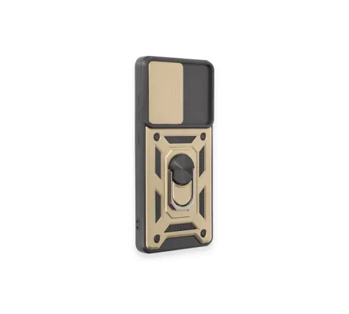 Samsung Galaxy S20 FE Kılıf Pars Lens Yüzüklü Silikon - Gold
