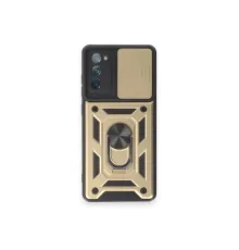 Samsung Galaxy S20 FE Kılıf Pars Lens Yüzüklü Silikon - Gold