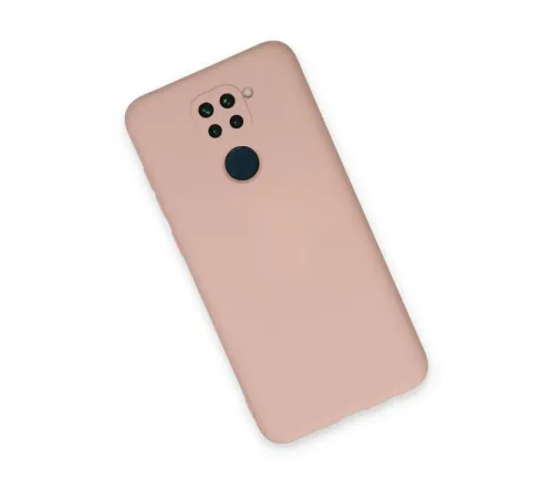 Xiaomi Redmi Note 9 Kılıf Nano içi Kadife Silikon - Pudra