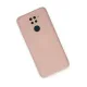 Xiaomi Redmi Note 9 Kılıf Nano içi Kadife Silikon - Pudra