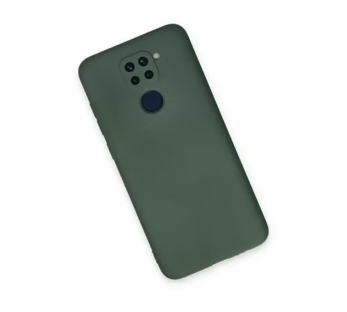 Xiaomi Redmi Note 9 Kılıf Nano içi Kadife Silikon - Koyu Yeşil