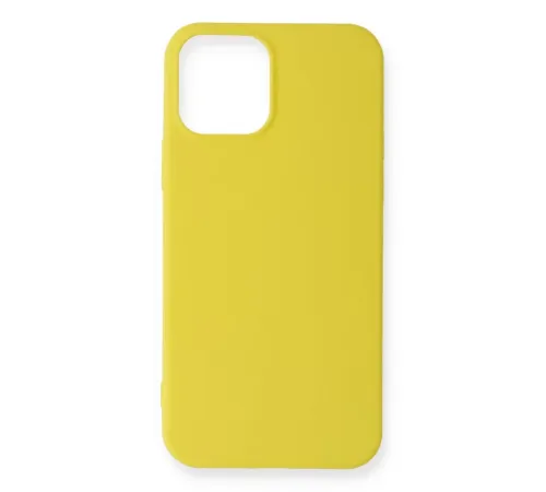 Apple iPhone 12 Mini Kılıf First Silikon - Sarı