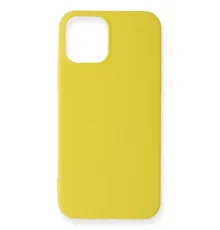 Apple iPhone 12 Mini Kılıf First Silikon - Sarı