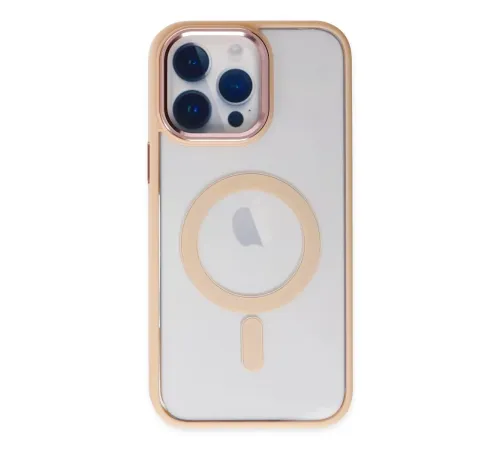 Apple iPhone 14 Pro Kılıf Room Magneticsafe Silikon - Pudra