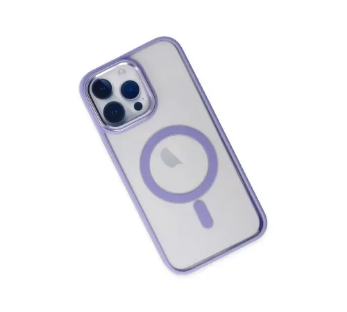 Apple iPhone 14 Pro Kılıf Room Magneticsafe Silikon - Lila