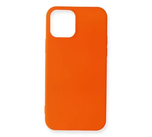 Apple iPhone 12 Mini Kılıf First Silikon - Turuncu
