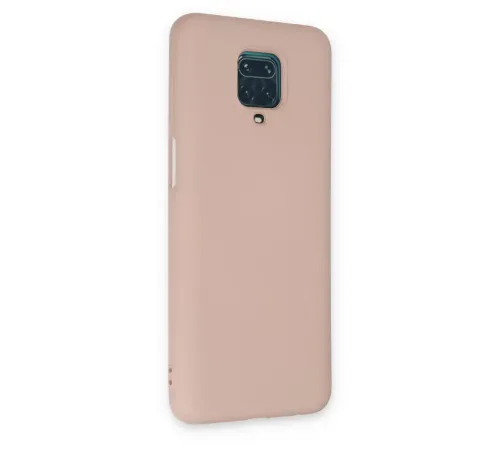 Xiaomi Redmi Note 9 Pro Kılıf Nano içi Kadife Silikon - Pudra